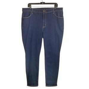 Old Navy Women's High Rise Straight Leg Jeans Dark Wash Size 18